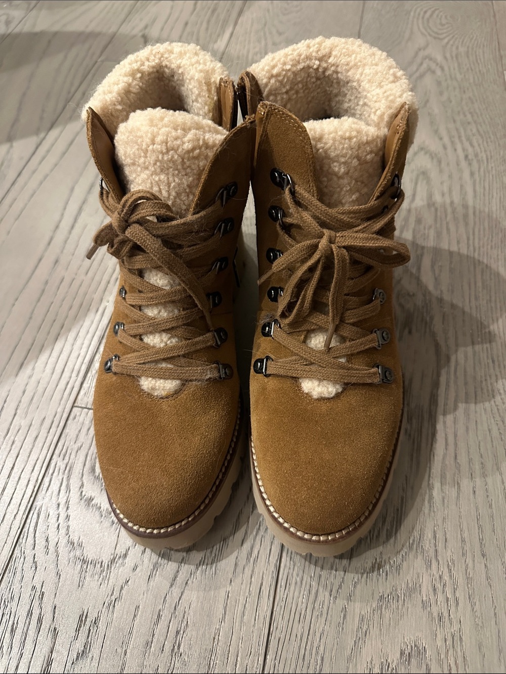 Blondo Devin Waterproof Bootie in Camel Suede